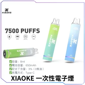 【17種口味】梟客XIAOKE 7500口一次性電子煙