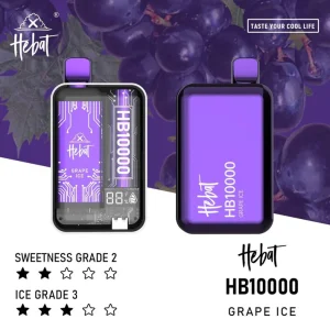 【16種口味】HEBAT喜貝10000口一次性拋棄式電子煙 - 葡萄